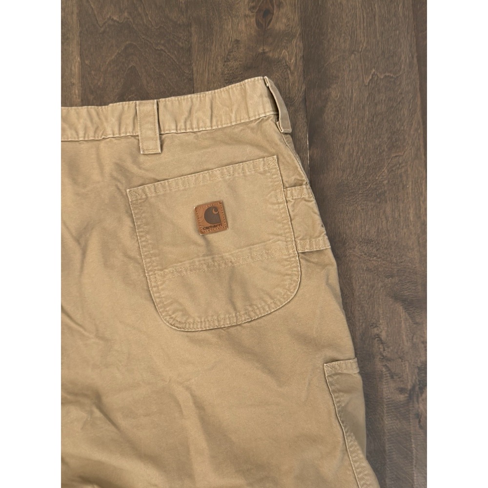 Carhartt B151 DKH Original Dungaree Fit Beige Brown Carpenter Pants Size 48X24.5